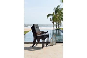 Utendørs møbelgruppe Lifestyle Garden Panama 210-300 cm 6 stablebar stoler + 2 posisjons stoler - 6 stablebar stoler + 2 posisjons stoler - Hagemøbler & utemiljø - Hagegruppe - Spisegrupper hage