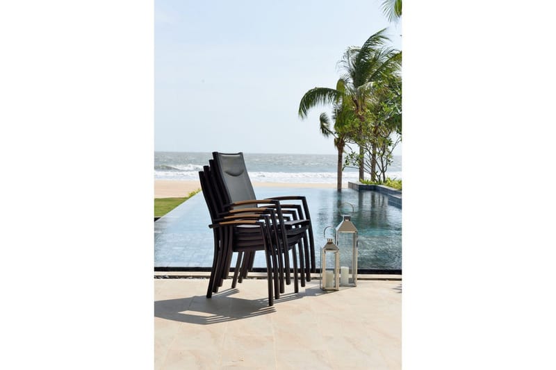 Utendørs møbelgruppe Lifestyle Garden Panama 210-300 cm 6 stablebar stoler + 2 posisjons stoler - 6 stablebar stoler + 2 posisjons stoler - Hagemøbler & utemiljø - Hagegruppe - Spisegrupper hage