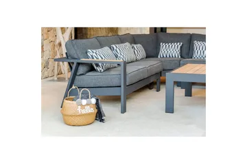 Utendørs møbelgruppe Lifestyle Garden PALAU 2-seter høyre & venstre + hjørnesofa stol + sidestol + sofabord 140 cm - Hagemøbler & utemiljø - Hagegruppe - Sofagruppe utendørs