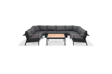 Utendørs møbelgruppe Lifestyle Garden PALAU 2-seter høyre & venstre + 2x hjørnesofa stol + 2x sidestol + sofabord 100 cm - Hagemøbler & utemiljø - Hagegruppe - Sofagruppe utendørs