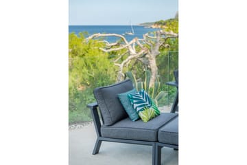 Utendørs møbelgruppe Lifestyle Garden PALAU 2x siderstol + 2x ottoman + sidebord 60 cm - Hagemøbler & utemiljø - Hagegruppe - Cafemøbler & cafesett