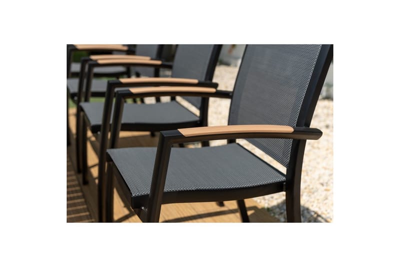 Utendørs møbelgruppe Lifestyle Garden Panama 210-300 cm 8 stablestoler - 8 stablestoler - Hagemøbler & utemiljø - Hagegruppe - Spisegrupper hage