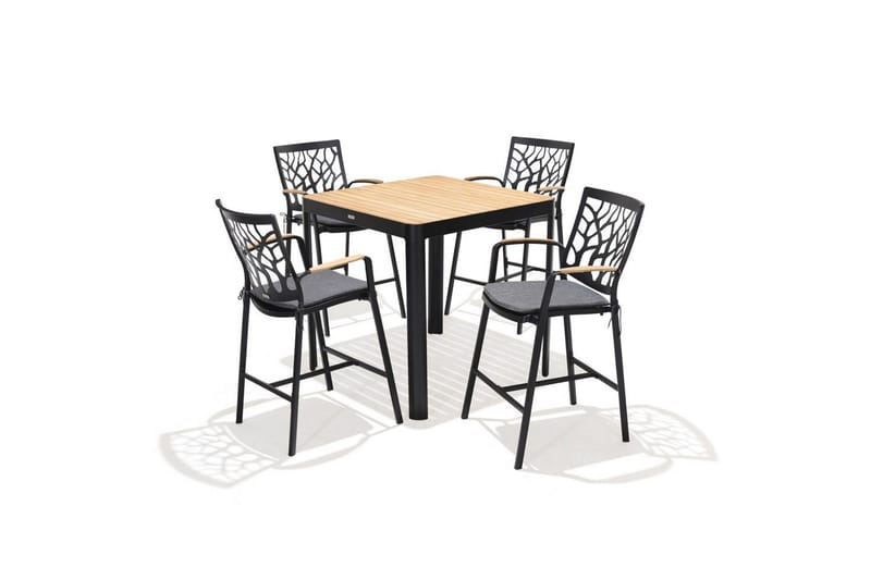 Utendørs møbelgruppe Lifestyle Garden Portals barbord 95 & 4 barstoler
