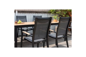 Utendørs møbelgruppe Lifestyle Garden Panama 210-300 cm 6 stablebar stoler + 2 posisjons stoler - 6 stablebar stoler + 2 posisjons stoler - Hagemøbler & utemiljø - Hagegruppe - Spisegrupper hage