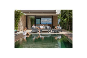 Utendørs møbelgruppe Lifestyle Garden PALAU 2-seter høyre & venstre + hjørnesofa stol + sofabord 100 cm - Hagemøbler & utemiljø - Hagegruppe - Sofagruppe utendørs