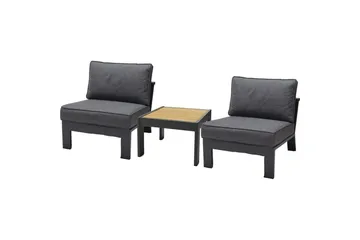 Utendørs møbelgruppe Lifestyle Garden PALAU 2x siderstol + sidebord 60 cm - Hagemøbler & utemiljø - Hagegruppe - Cafemøbler & cafesett