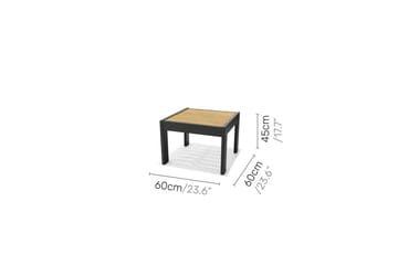 Utendørs møbelgruppe Lifestyle Garden PALAU 2x siderstol + 2x ottoman + sidebord 60 cm - Hagemøbler & utemiljø - Hagegruppe - Cafemøbler & cafesett