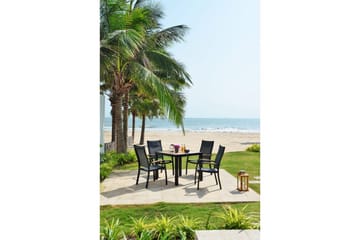 Utendørs møbelgruppe Lifestyle Garden Panama 90 cm 4 stablebare lenestoler - 4 stablebare lenestoler - Hagemøbler & utemiljø - Hagegruppe - Spisegrupper hage