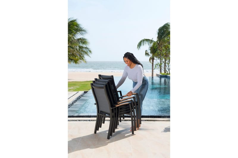 Utendørs møbelgruppe Lifestyle Garden Panama 210-300 cm 8 stablestoler - 8 stablestoler - Hagemøbler & utemiljø - Hagegruppe - Spisegrupper hage