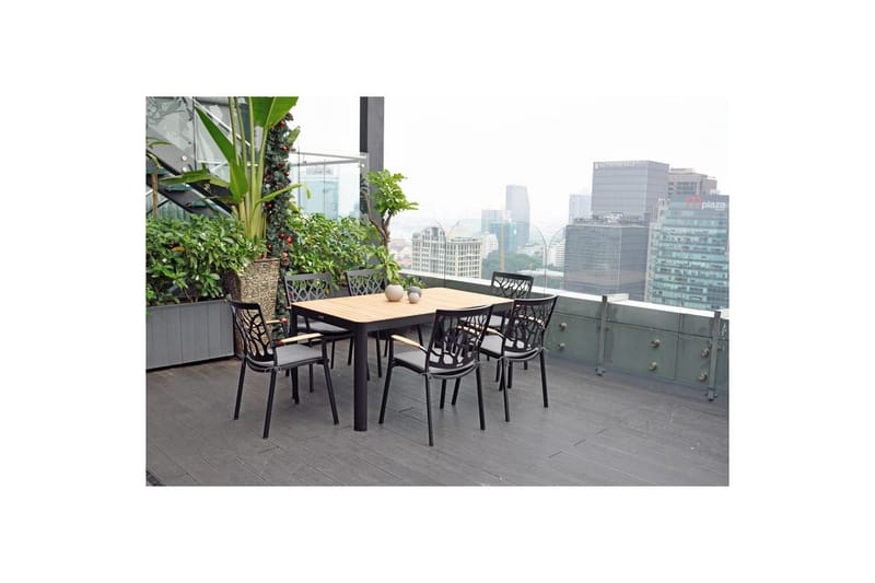 Utendørs møbelgruppe Lifestyle Garden Portals 161 cm 4 hage stoler - 4 hage stoler - Hagemøbler & utemiljø - Hagegruppe - Spisegrupper hage