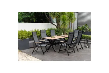 Utendørs møbelgruppe Lifestyle Garden Panama 200 cm 6 posisjons stoler - 6 posisjons stoler - Hagemøbler & utemiljø - Hagegruppe - Spisegrupper hage