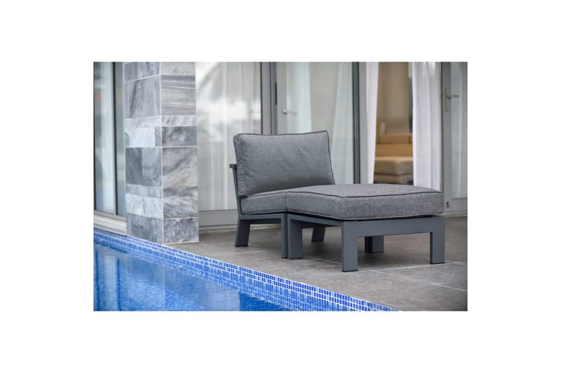 Utendørs møbelgruppe Lifestyle Garden PALAU siderstol + ottoman + sidebord 60 cm - Hagemøbler & utemiljø - Hagegruppe - Cafemøbler & cafesett