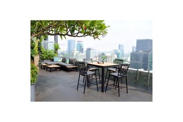 Utendørs møbelgruppe Lifestyle Garden Portals barbord 95 & 4 barstoler - Hagemøbler & utemiljø - Hagegruppe - Spisegrupper hage