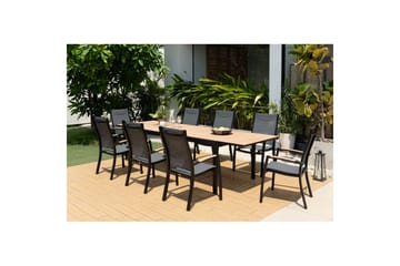 Utendørs møbelgruppe Lifestyle Garden Panama 210-300 cm 8 stablestoler - 8 stablestoler - Hagemøbler & utemiljø - Hagegruppe - Spisegrupper hage