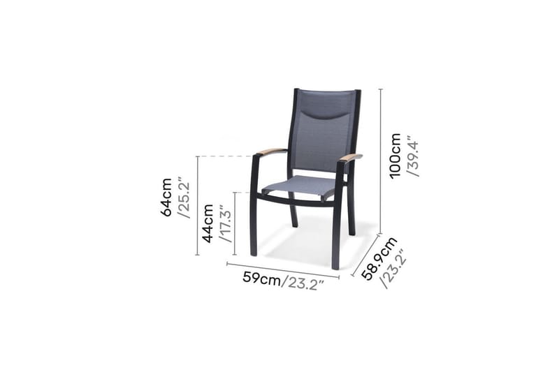 Utendørs møbelgruppe Lifestyle Garden Panama 210-300 cm 10 stabelbar lenestol - 10 stabelbar lenestol - Hagemøbler & utemiljø - Hagegruppe - Spisegrupper hage