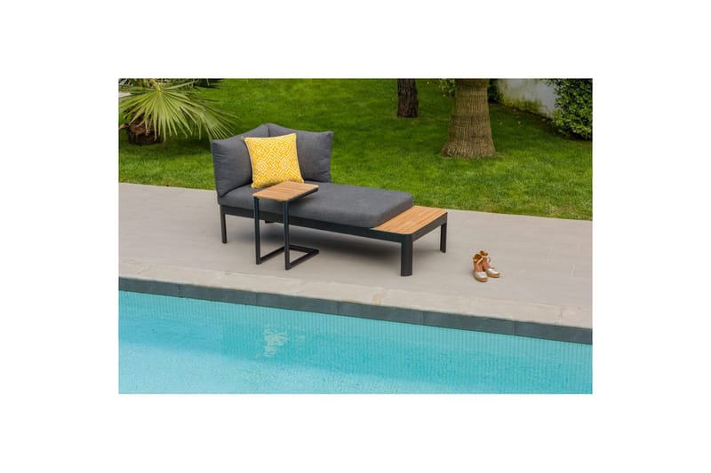 Utendørs møbelgruppe Lifestyle Garden Portals 2-seters modulsofa & C-form sidebord - Hagemøbler & utemiljø - Hagegruppe - Sofagruppe utendørs