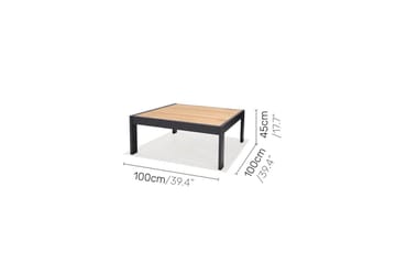 Utendørs møbelgruppe Lifestyle Garden PALAU 2-seter høyre & venstre + hjørnesofa stol + sofabord 100 cm - Hagemøbler & utemiljø - Hagegruppe - Sofagruppe utendørs