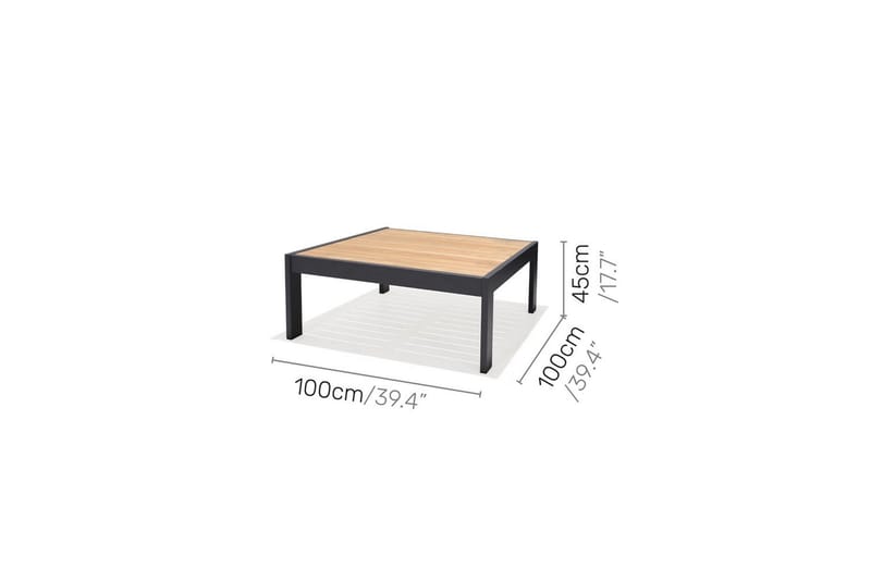 Utendørs møbelgruppe Lifestyle Garden PALAU 2-seter høyre & venstre + hjørnesofa stol + sofabord 100 cm - Hagemøbler & utemiljø - Hagegruppe - Sofagruppe utendørs