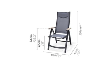 Utendørs møbelgruppe Lifestyle Garden Panama 210-300 cm 8 posisjonslenestol - 8 posisjonslenestol - Hagemøbler & utemiljø - Hagegruppe - Spisegrupper hage