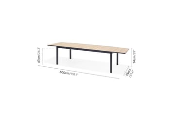 Utendørs møbelgruppe Lifestyle Garden Panama 210-300 cm 8 posisjonslenestol - 8 posisjonslenestol - Hagemøbler & utemiljø - Hagegruppe - Spisegrupper hage