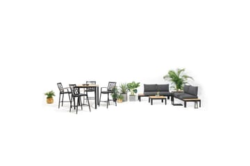 Utendørs møbelgruppe Lifestyle Garden Portals barbord 95 & 4 barstoler - Hagemøbler & utemiljø - Hagegruppe - Spisegrupper hage