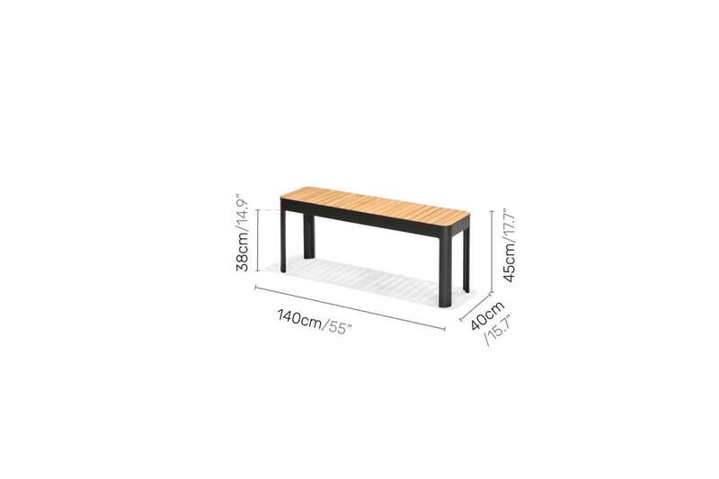 Utendørs møbelgruppe Lifestyle Garden Portals 161 cm 2 benker - 2 benker - Hagemøbler & utemiljø - Hagegruppe - Spisegrupper hage