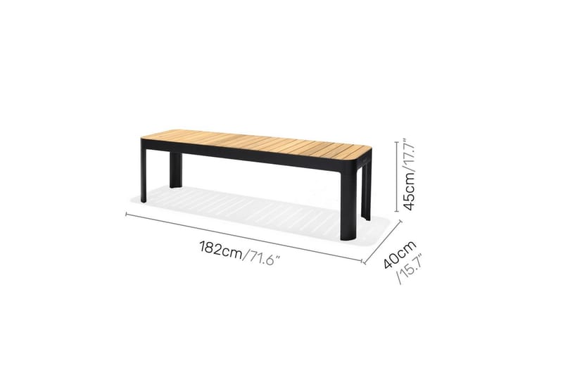 Utendørs møbelgruppe Lifestyle Garden Portals 209 cm 2 benker - 2 benker - Hagemøbler & utemiljø - Hagegruppe - Spisegrupper hage