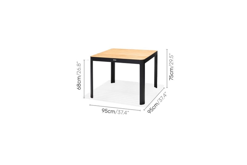 Utendørs møbelgruppe Lifestyle Garden Portals 95 cm 4 Carver stoler - 4 Carver stoler - Hagemøbler & utemiljø - Hagegruppe - Spisegrupper hage