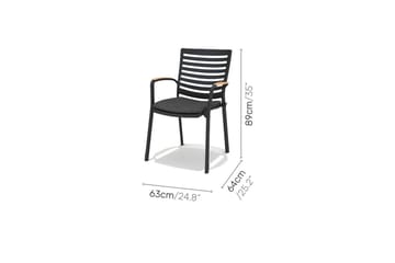 Utendørs møbelgruppe Lifestyle Garden Portals 161 cm 6 snekkerstoler - 6 snekkerstoler - Hagemøbler & utemiljø - Hagegruppe - Spisegrupper hage