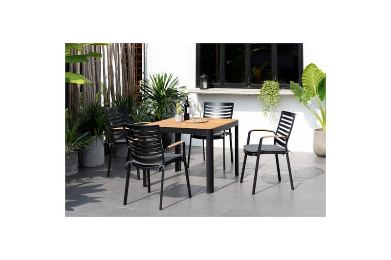 Utendørs møbelgruppe Lifestyle Garden Portals 95 cm 4 Carver stoler - 4 Carver stoler - Hagemøbler & utemiljø - Hagegruppe - Spisegrupper hage