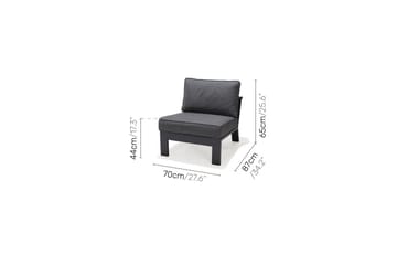 Utendørs møbelgruppe Lifestyle Garden PALAU 2-seter høyre & venstre + 2x hjørnesofa stol + 2x sidestol + sofabord 100 cm - Hagemøbler & utemiljø - Hagegruppe - Sofagruppe utendørs