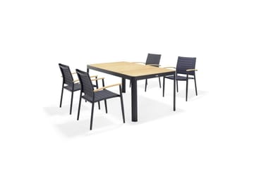 Utendørs møbelgruppe Lifestyle Garden Portals 161 cm 4 lite Carver stoler - 4 lite Carver stoler - Hagemøbler & utemiljø - Hagegruppe - Spisegrupper hage
