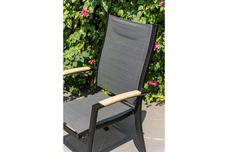 Utendørs møbelgruppe Lifestyle Garden Panama 210-300 cm 6 stablebar stoler + 2 posisjons stoler - 6 stablebar stoler + 2 posisjons stoler - Hagemøbler & utemiljø - Hagegruppe - Spisegrupper hage