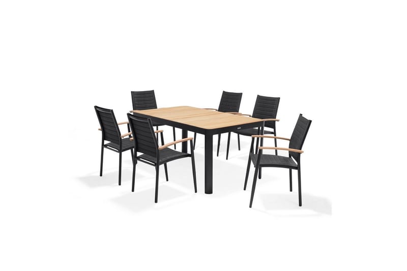 Utendørs møbelgruppe Lifestyle Garden Portals 161 cm 6 litt carver stoler - 6 litt carver stoler - Hagemøbler & utemiljø - Hagegruppe - Spisegrupper hage