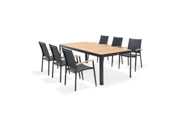 Utendørs møbelgruppe Lifestyle Garden Portals 209 cm 6 litt carver stoler - 6 litt carver stoler - Hagemøbler & utemiljø - Hagegruppe - Spisegrupper hage