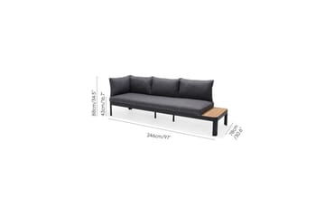 Utendørs møbelgruppe Lifestyle Garden Portals 2-seter og 3-seter modulsofa og salongbord - Hagemøbler & utemiljø - Hagegruppe - Sofagruppe utendørs
