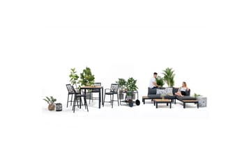 Utendørs møbelgruppe Lifestyle Garden Portals barbord 95 & 4 barstoler - Hagemøbler & utemiljø - Hagegruppe - Spisegrupper hage