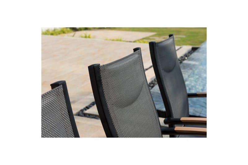 Utendørs møbelgruppe Lifestyle Garden Panama 210-300 cm 6 stablebar stoler + 2 posisjons stoler - 6 stablebar stoler + 2 posisjons stoler - Hagemøbler & utemiljø - Hagegruppe - Spisegrupper hage