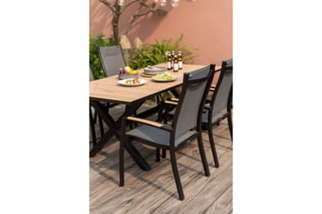 Utendørs møbelgruppe Lifestyle Garden Panama 200 cm 6 stablebar stoler - 6 stablebar stoler - Hagemøbler & utemiljø - Hagegruppe - Spisegrupper hage