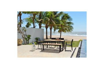 Utendørs møbelgruppe Lifestyle Garden Portals 161 cm 4 lite Carver stoler + benk - 4 lite Carver stoler + benk - Hagemøbler & utemiljø - Hagegruppe - Spisegrupper hage