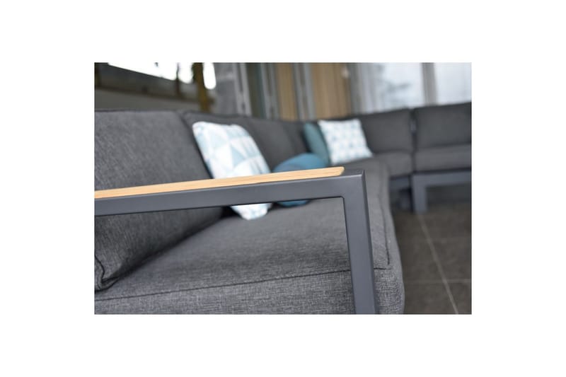 Utendørs møbelgruppe Lifestyle Garden PALAU 2-seter høyre & venstre + 2x hjørnesofa stol + 2x sidestol + sofabord 100 cm - Hagemøbler & utemiljø - Hagegruppe - Sofagruppe utendørs