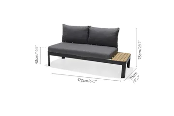 Utendørs møbelgruppe Lifestyle Garden Portals 2-seter og 3-seter modulsofa og salongbord - Hagemøbler & utemiljø - Hagegruppe - Sofagruppe utendørs