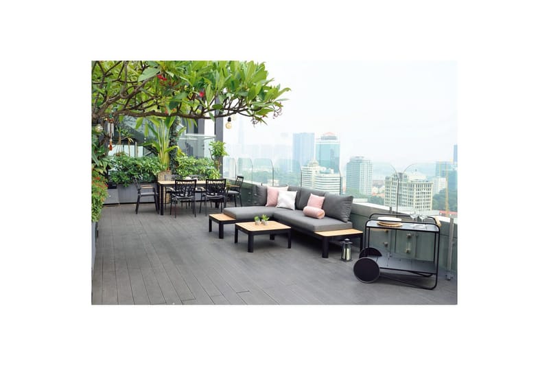 Utendørs møbelgruppe Lifestyle Garden Portals 161 cm 4 hage stoler - 4 hage stoler - Hagemøbler & utemiljø - Hagegruppe - Spisegrupper hage