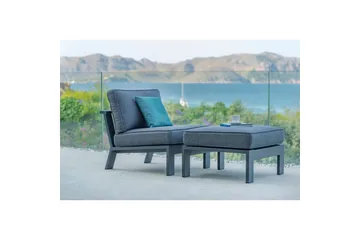 Utendørs møbelgruppe Lifestyle Garden PALAU siderstol + ottoman + sidebord 60 cm - Hagemøbler & utemiljø - Hagegruppe - Cafemøbler & cafesett