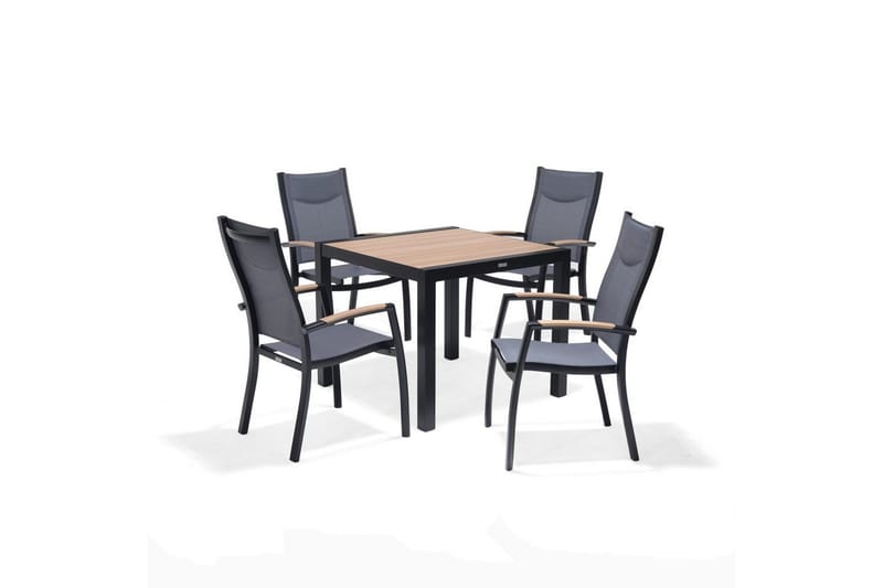 Utendørs møbelgruppe Lifestyle Garden Panama 90 cm 4 stablebare lenestoler, 4 stablebare lenestoler