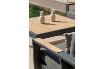 Utendørs møbelgruppe Lifestyle Garden PALAU 2-seter høyre & venstre + hjørnesofa stol + sofabord 100 cm - Hagemøbler & utemiljø - Hagegruppe - Sofagruppe utendørs