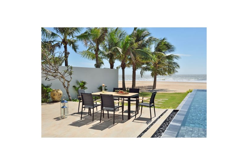 Utendørs møbelgruppe Lifestyle Garden Portals 161 cm 6 litt carver stoler - 6 litt carver stoler - Hagemøbler & utemiljø - Hagegruppe - Spisegrupper hage