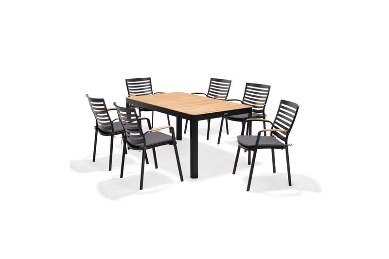 Utendørs møbelgruppe Lifestyle Garden Portals 161 cm 6 snekkerstoler, 6 snekkerstoler