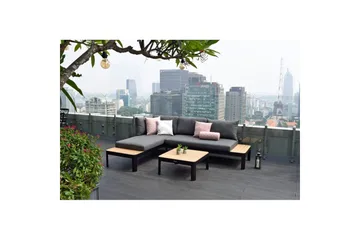 Utendørs møbelgruppe Lifestyle Garden Portals 2x 2-seters modulsofa & sofabord - Hagemøbler & utemiljø - Hagegruppe - Sofagruppe utendørs