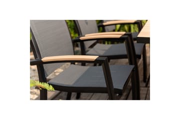 Utendørs møbelgruppe Lifestyle Garden Panama 200 cm 6 stablebar stoler - 6 stablebar stoler - Hagemøbler & utemiljø - Hagegruppe - Spisegrupper hage